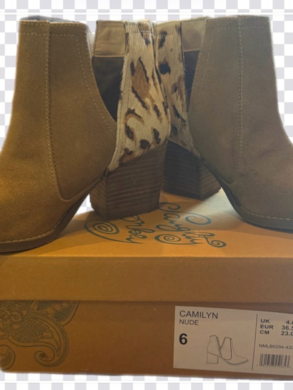 NAUGHTY MONKEY CAMILYN BOOTIES- TAN & LEOPARD